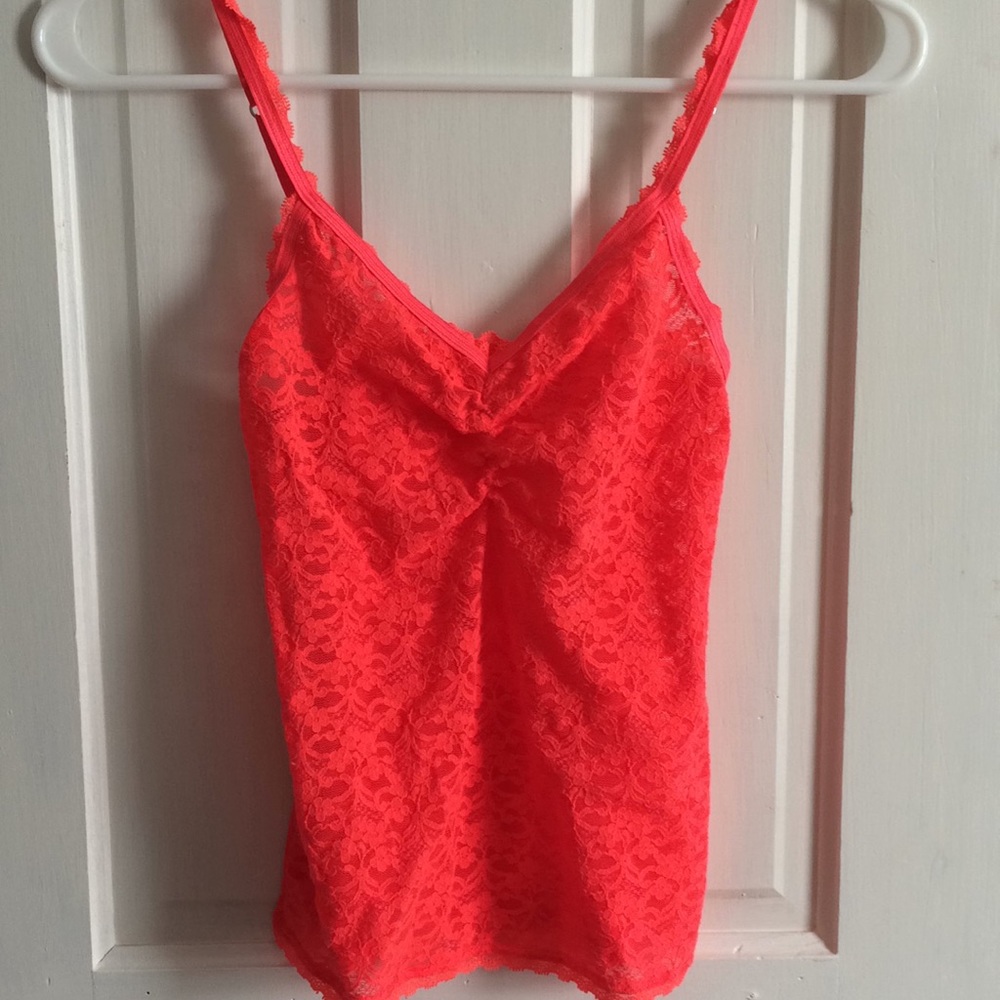 neon orange night time tank